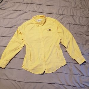 Columbia Women Yellow PGA Tamiami Fishing Shirt S